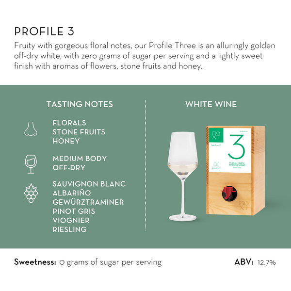 Profile #3 | Floral, Fruity, Sweet Fine White Wine