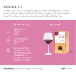 @drinkboxt profile four five, tempranillo wine, medium bodied red wine